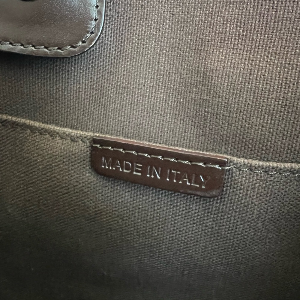 Authenticated Burberry Canvas Leather Trimmed Rainbow Checkered Shoulder Bag - Picture 11 of 12